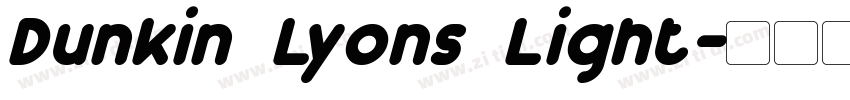 Dunkin Lyons Light字体转换